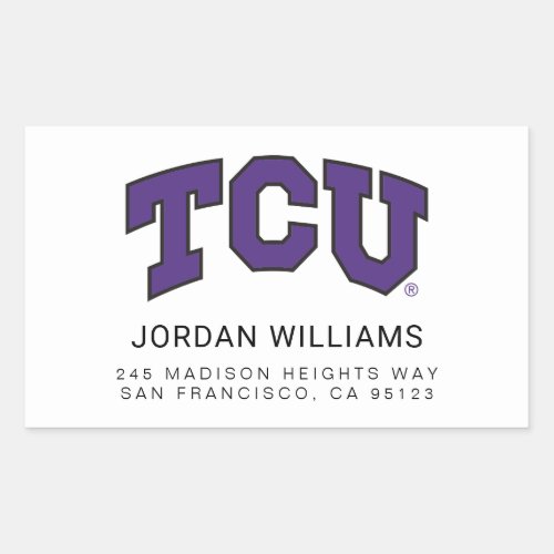 TCU RECTANGULAR STICKER