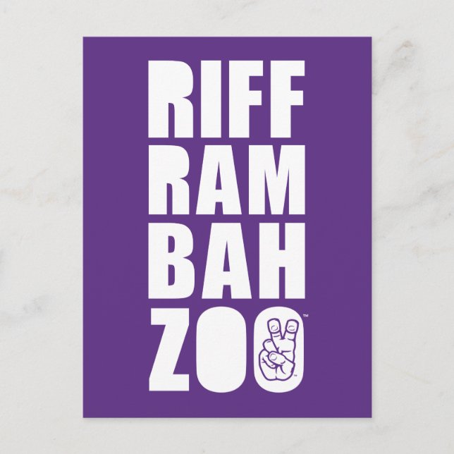 TCU Riff Ram Bah Zoo Postcard (Front)