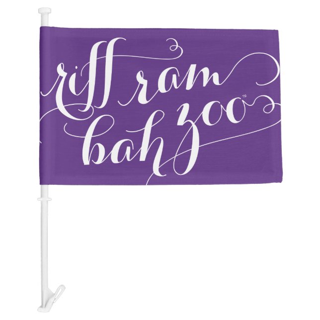 TCU Riff Ram Bah Zoo Script Car Flag (Front)