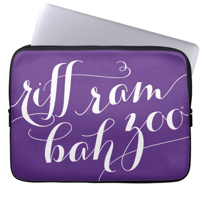 TCU Riff Ram Bah Zoo Script Laptop Sleeve (Front)