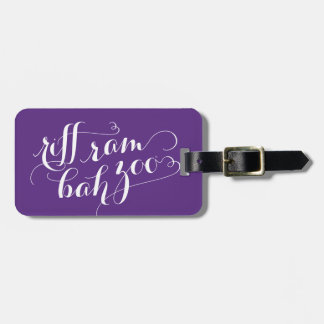 TCU Riff Ram Bah Zoo Script Luggage Tag