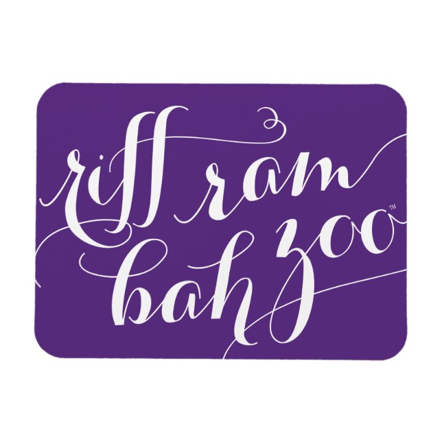 TCU Riff Ram Bah Zoo Script Magnet (Horizontal)