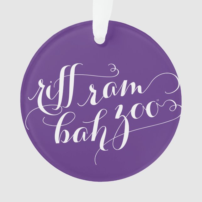 TCU Riff Ram Bah Zoo Script Ornament (Front)
