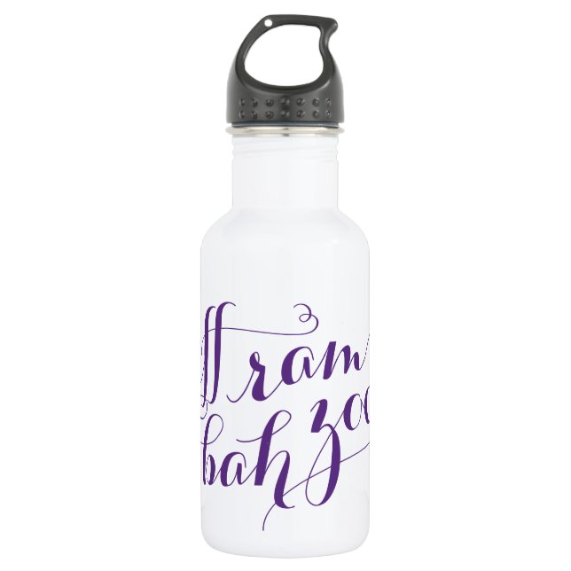 TCU Riff Ram Bah Zoo Script Stainless Steel Water Bottle (Front)