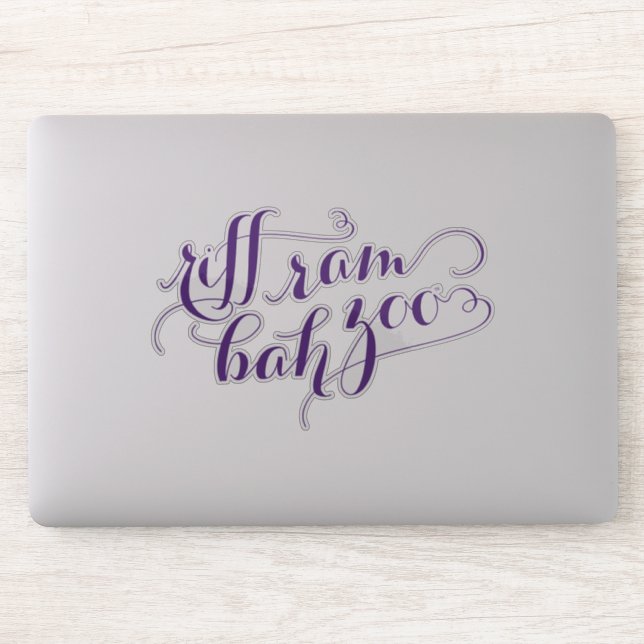 TCU Riff Ram Bah Zoo Script Sticker (Computer)