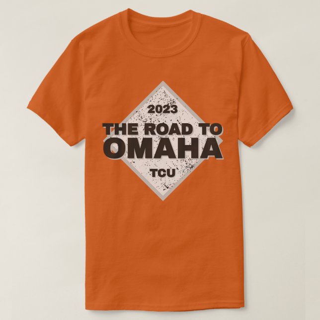TCU Road To Omaha College Baseball 2023 T-Shirt (Design Front)