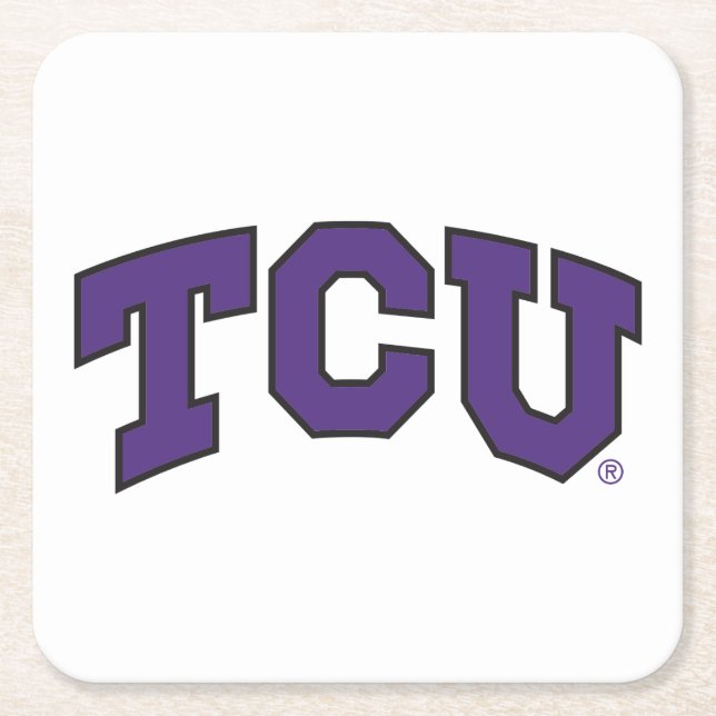 TCU SQUARE PAPER COASTER (Front)