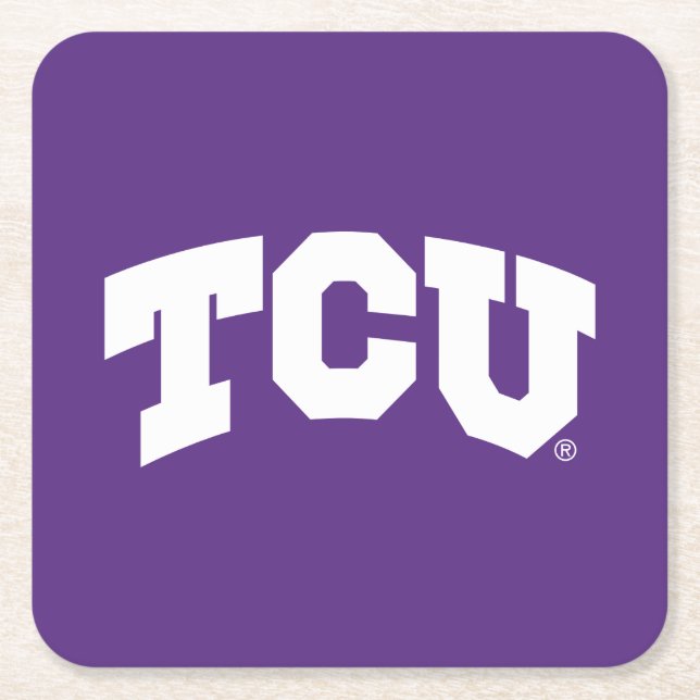 TCU SQUARE PAPER COASTER (Front)