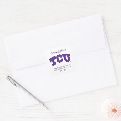 TCU SQUARE STICKER