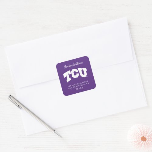 TCU SQUARE STICKER