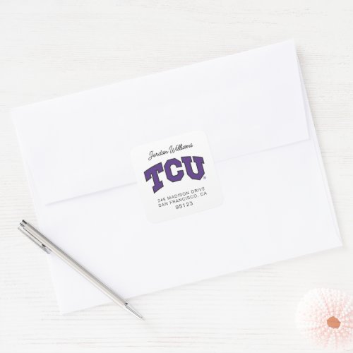 TCU SQUARE STICKER