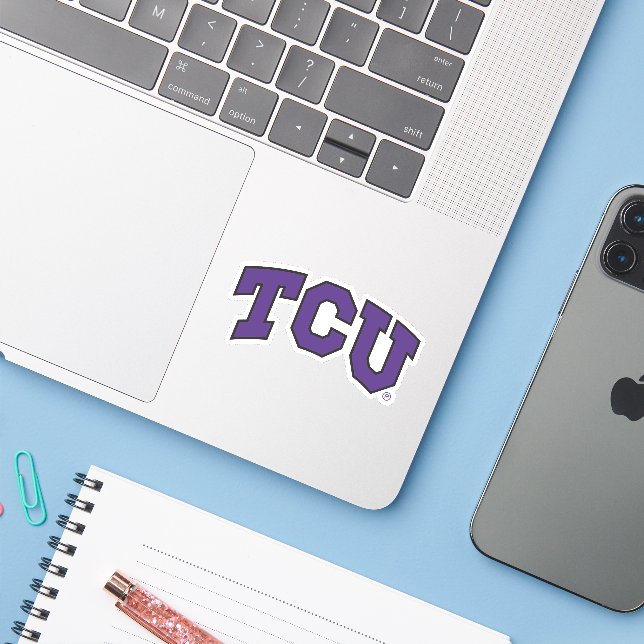 TCU STICKER (Laptop w/ iPhone)