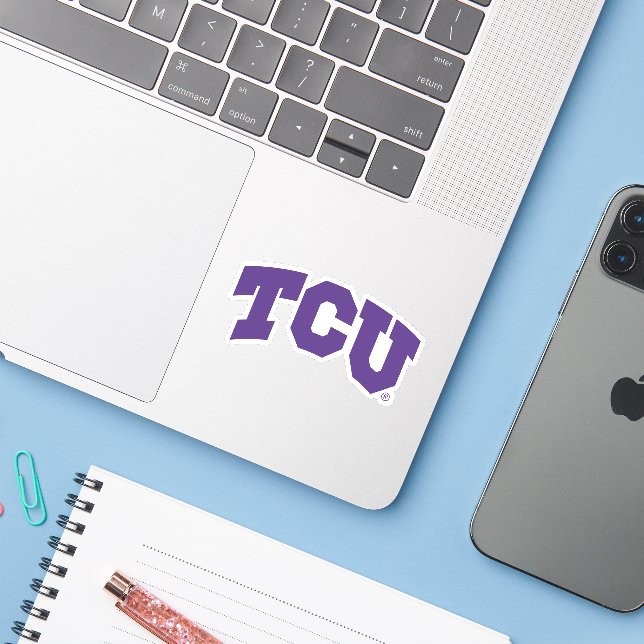 TCU STICKER (Laptop w/ iPhone)
