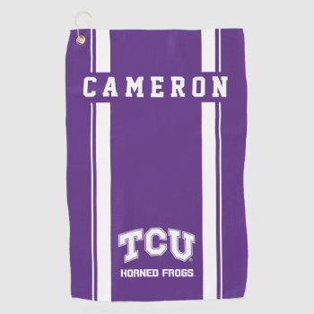 Tcu - Texas Christian University | Add Your Name Golf Towel by tcuhornedfrogs at Zazzle