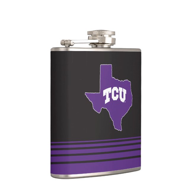 TCU Texas State | Stripes Hip Flask (Right)