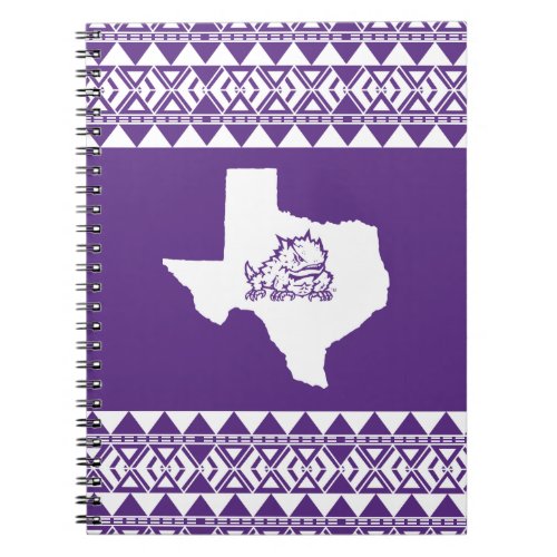 TCU Texas State with Horned Frog  Aztec Notebook