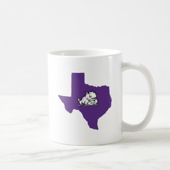 Tcu Texas State With Horned Frog Coffee Mug by tcuhornedfrogs at Zazzle