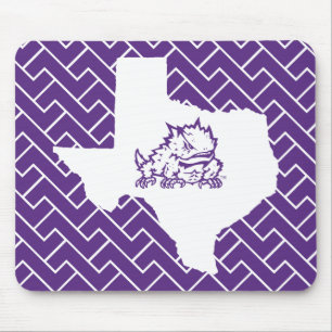 TCU Texas State with Horned Frog Fret Mouse Pad