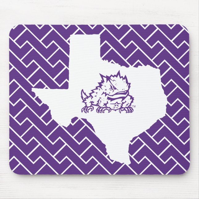TCU Texas State with Horned Frog | Fret Mouse Pad (Front)
