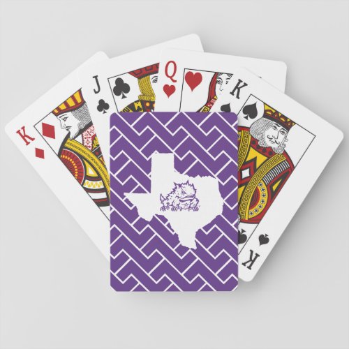 TCU Texas State with Horned Frog  Fret Poker Cards