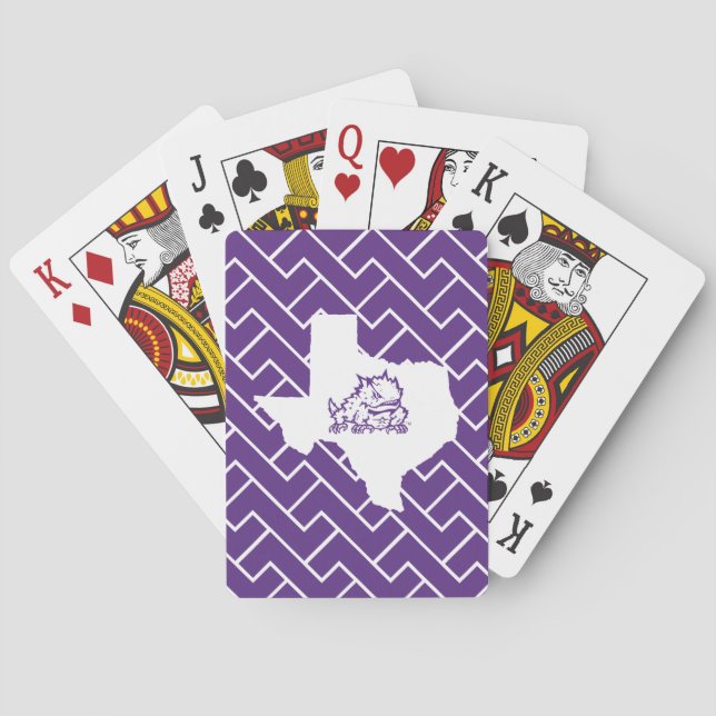 TCU Texas State with Horned Frog | Fret Poker Cards (Back)