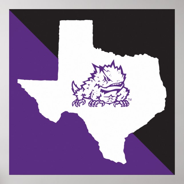 TCU Texas State with Horned Frog Poster (Front)