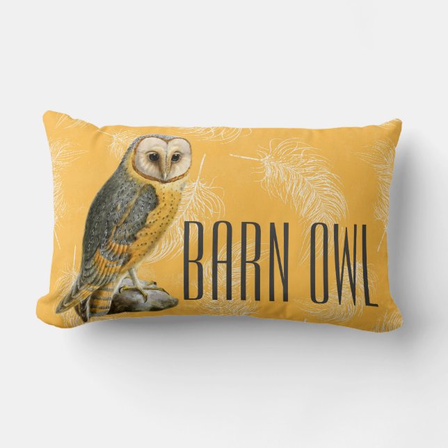 TCWC - Barn Owl Vintage Lumbar Pillow (Front)