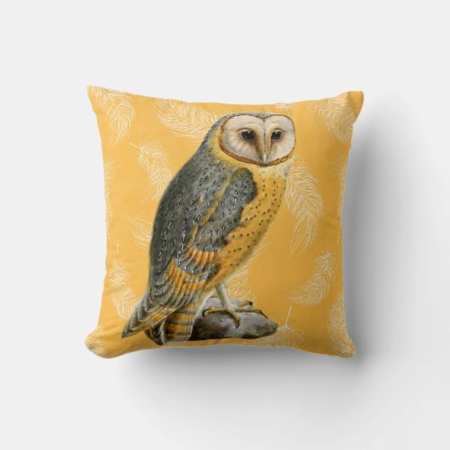 TCWC - Barn Owl Vintage Throw Pillow