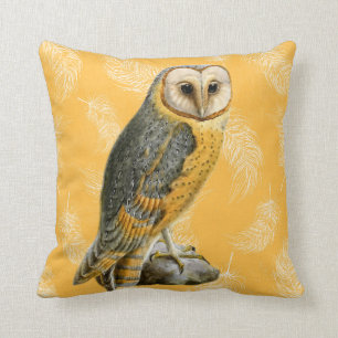 TCWC - Barn Owl Vintage Throw Pillow