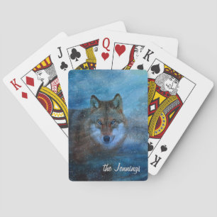 TCWC - Blue Wolf Christmas Poker Cards