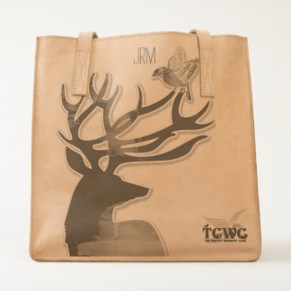 TCWC - Buck and Bird Woodland Harmony Monogrammed Tote