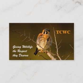 Tcwc - Logo Kestrel Volunteer Business Card by PAWSPartners at Zazzle