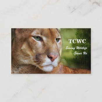 Tcwc - Logo Mountain Lion |volunteer Business Card by PAWSPartners at Zazzle
