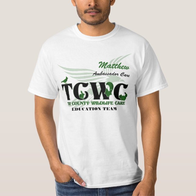 TCWC Logo Volunteer - Custom Volunteer / Name T-Shirt (Front)
