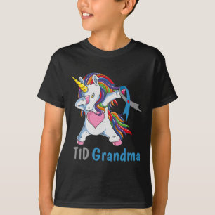 Td1 Grandma Dabbing Unicorn Type 1 Diabetes Awaren T-Shirt