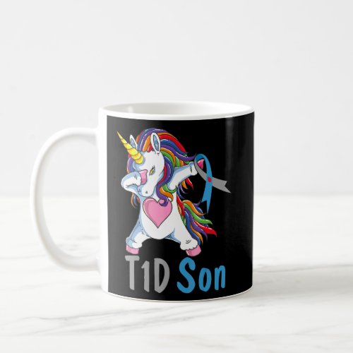 Td1 Son Dabbing Unicorn Type 1 Diabetes Awareness  Coffee Mug