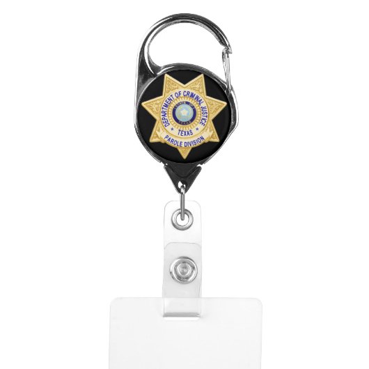 TDCJ Parole Division Badge Holder (Front)