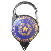 TDCJ Parole Officer Badge Badge Holder (Carabiner Front)
