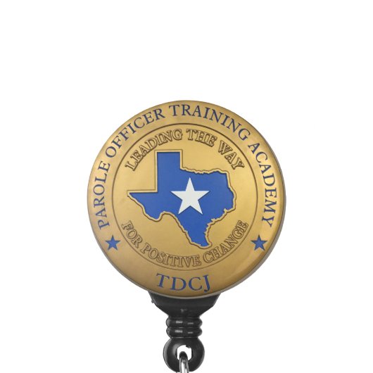TDCJ Parole Officer Training Academy Badge Holder (Clip Front)