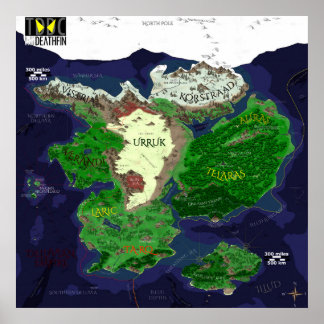 TDDC World Map Poster (Main continent) v1.13