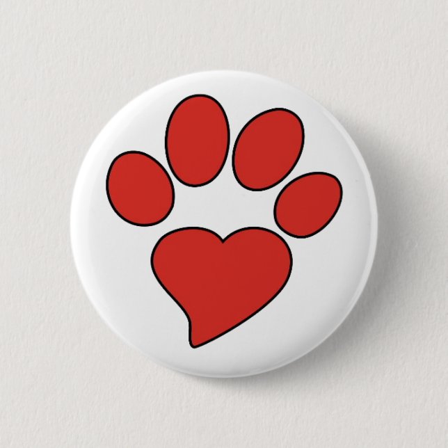 TDU Paw Button - Round (Front)