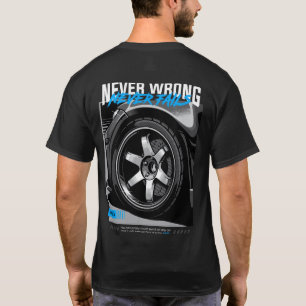 TE37 Never Wrong Automotive Rim Illustration T-Shirt