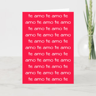 te amo - card