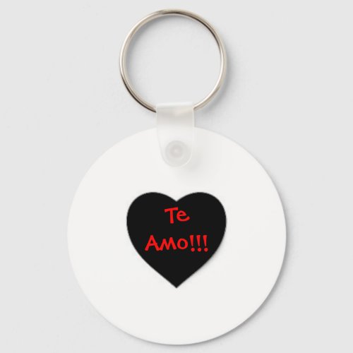 te amo keychain