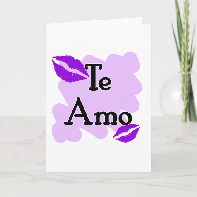 Te Amo - Spanish - I Love You Holiday Card (Front)