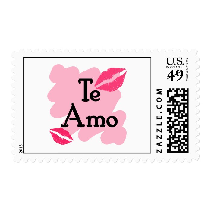 Te Amo   Spanish I love you Postage Stamps