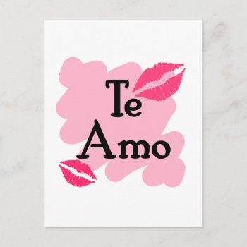 Te Amo - Spanish I Love You Postcard by shopaholicchick at Zazzle