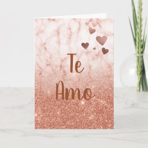 Te Amo Tarjeta Valentines Day Spanish Love Holiday Card