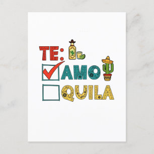 Te Amo Tequila Cinco De Mayo Funny Holiday Postcard