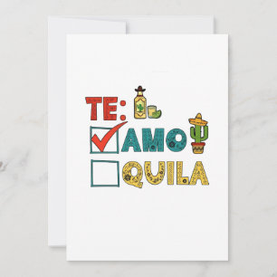 Te Amo Tequila Cinco De Mayo Funny  Invitation
